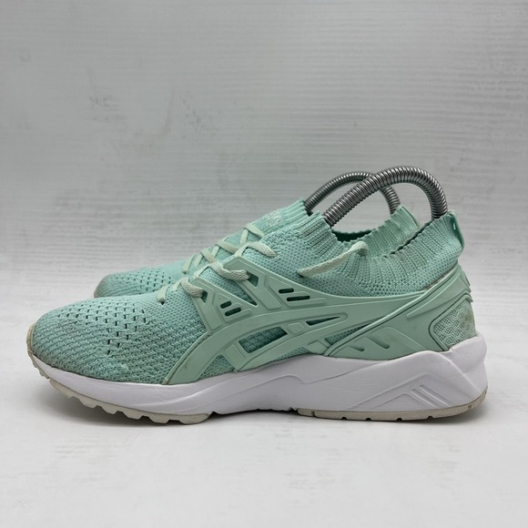 Asics Womens Gel Nimbus 24 1012B201 Green Running Shoes Sneakers Size 7 - Picture 2 of 16